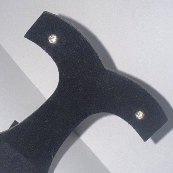 5 Mm Round Cz And Sterling Post Earrings - Picture 7 of 7